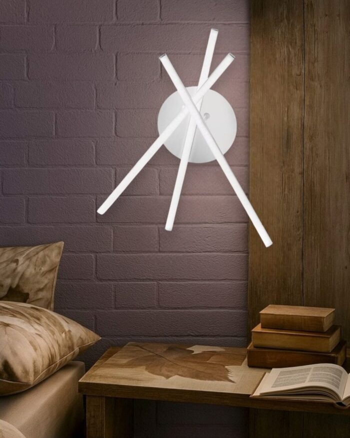 Tullia - Plafoniera LED Orientabile Design Moderno Plafoniera LED Tullia orientabile minimalista alluminio satinato bianco